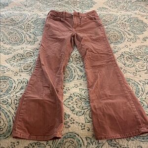 Girls size 12 pink 70s flare, high-rise gap corduroys